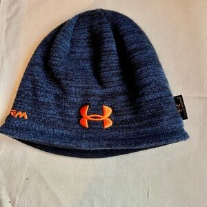 🛍️ 4 for $20 🛍️ Under Armour Navy Beanie with Bright Orange Logo
